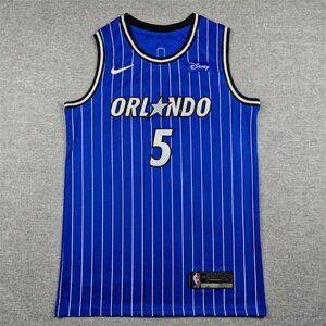 Orlando #5 Basketball Jersey – Blue Pinstripe NBA Style Fan Jersey